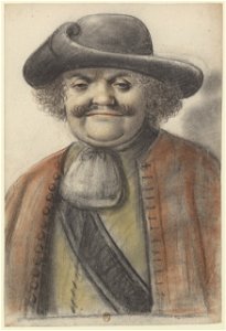 Homme coiffé d'un feutre au bord roulé, presque de face (Nicolas Lagneau)