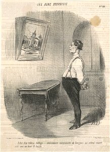 Honoré Daumier, Achat d'un tableau horloge, 19th century, NGA 197501. Free illustration for personal and commercial use.