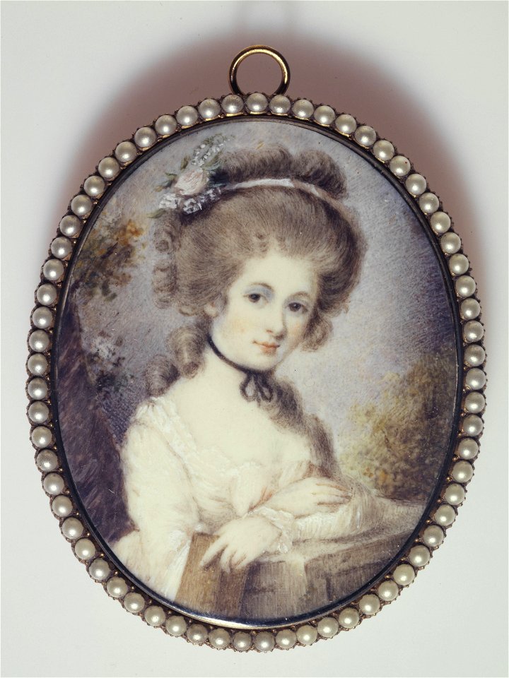 Hone, Horace - Portrait d'une jeune femme appuyée sur ses bras croisés - J 777 - Musée Cognacq-Jay