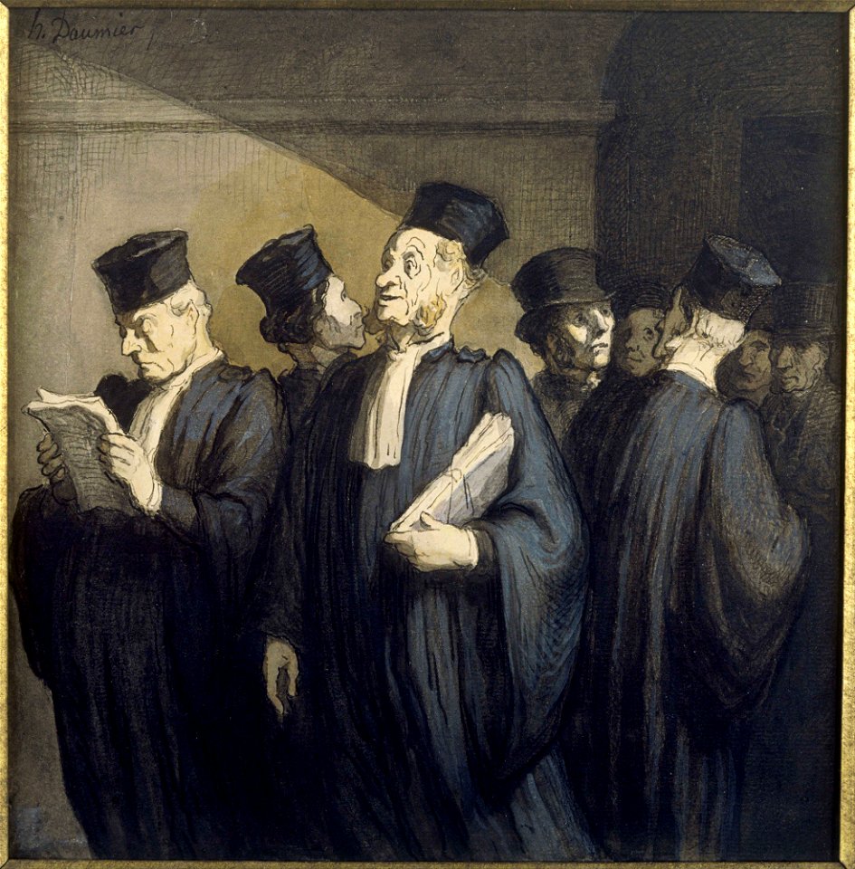 Honoré Daumier - Avant l'audience - Google Art Project