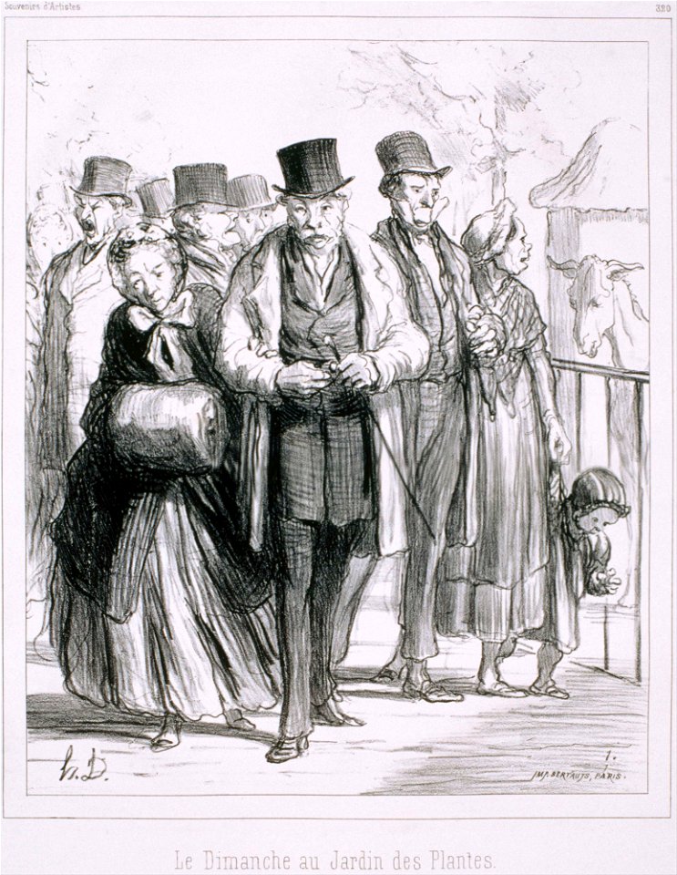 Honoré Daumier - Souvenir d'Artistes- Le Dimanche au Jardin des Plantes - Google Art Project