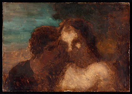 Honoré Daumier - La Confidence ou Le baiser de Judas - PPP1032 - Musée des Beaux-Arts de la ville de Paris