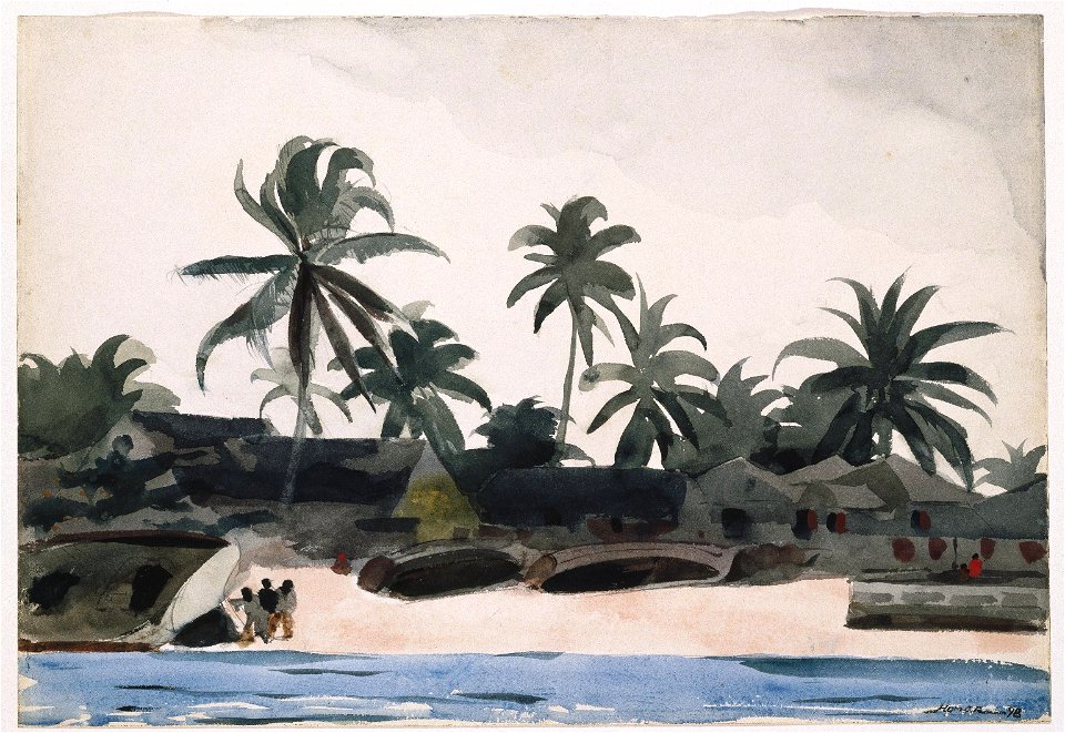 Winslow Homer - Key West, Negro Cabins and Palms (1898)