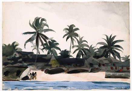 Winslow Homer - Key West, Negro Cabins and Palms (1898)