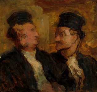 Honoré-Victorin Daumier - Two Lawyers - 1933.425 - Art Institute of Chicago