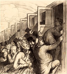 Honoré Daumier, The Trains of Pleasure, published in Le Charivari (1864), lithograph