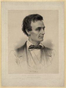 Hon. Abraham Lincoln, Republican candidate for the presidency, 1860 - Grozelier ; painted by Hicks ; lith. by L. Grozelier, Boston. LCCN99405224