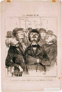 Honoré Daumier - Les Parisiens en 1852- Examinant le nouveau plafond...Par Delacroix - Google Art Project