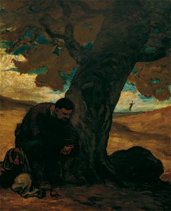 Honoré Daumier - Sancho Pansa, unter einem Baum ausruhend - 1056 - Österreichische Galerie Belvedere
