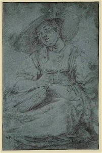 Honthorst - Sitzendes Mädchen mit weitem Hut, C 1969-34