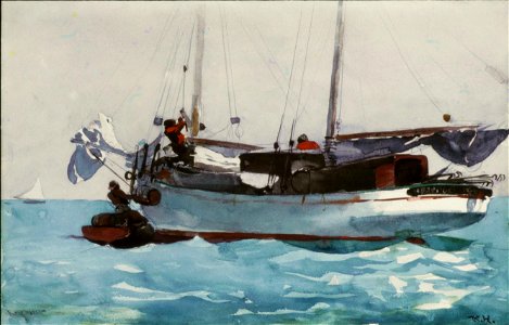Winslow Homer - Taking on Wet Provisions (Schooner Marked Newport, K. W.)
