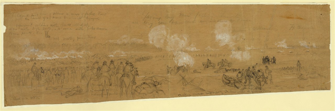 Hookers division engaging at the battle of Williamsburg LCCN2004660492