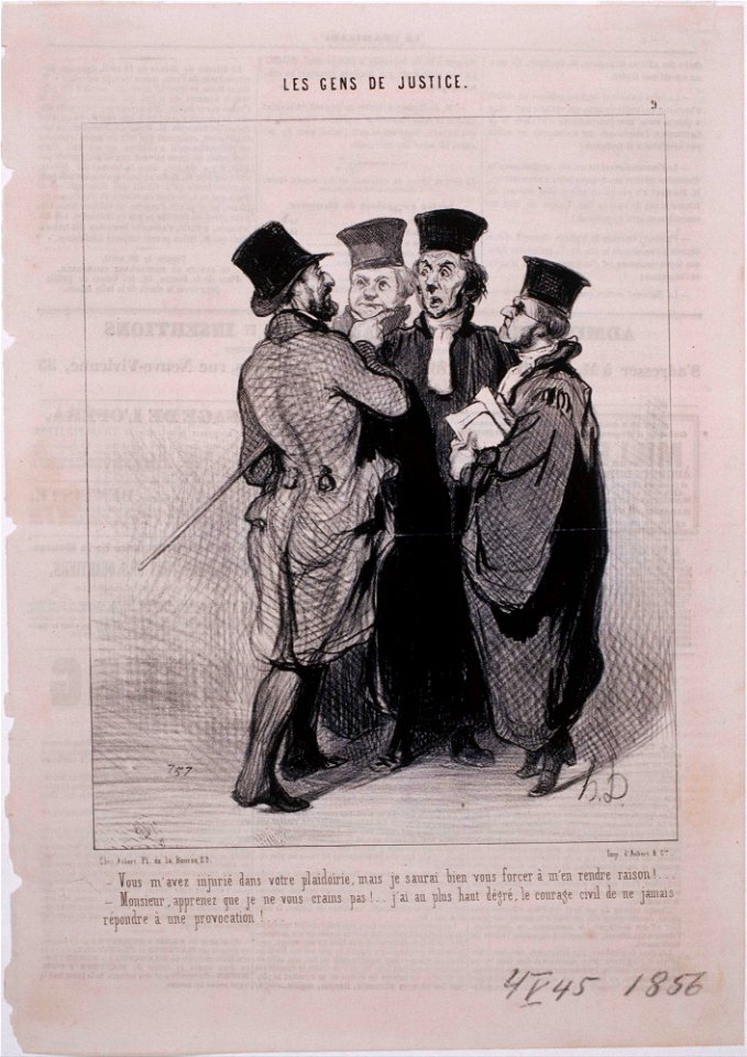 Honoré Daumier - Les Gens de Justice- Vous m'avez Injuré dans votre plaidoirie - Google Art Project
