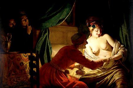 Honthorst - The Flea Hunt, 1621, 1980.2