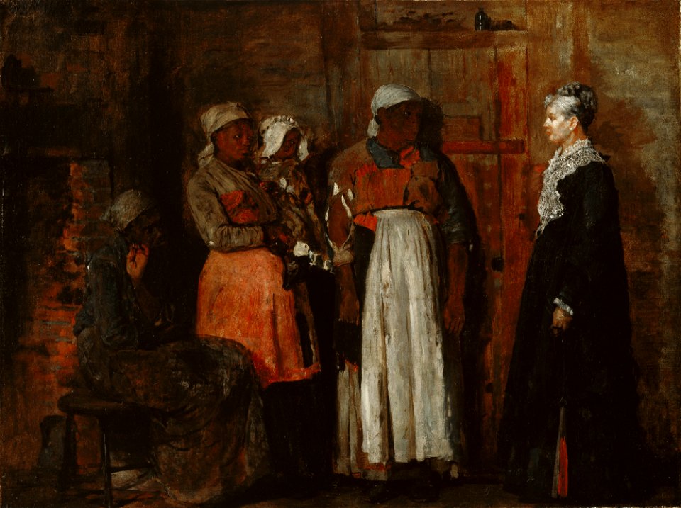 Winslow Homer - A Visit from the Old Mistress - Google Art Project