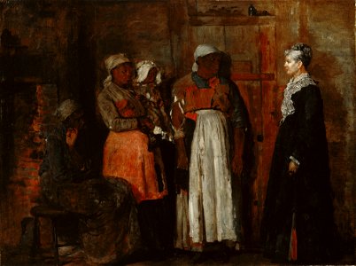 Winslow Homer - A Visit from the Old Mistress - Google Art Project