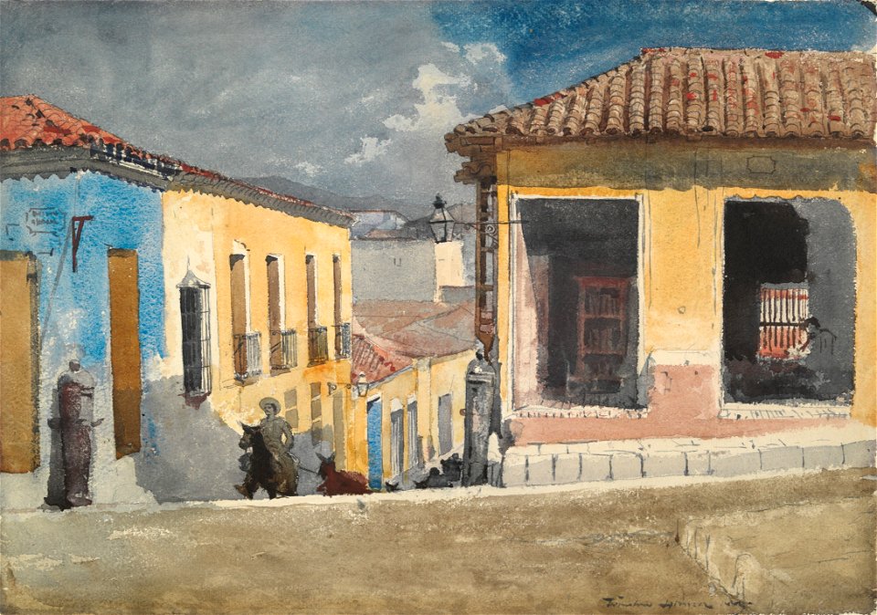 Winslow Homer - Santiago de Cuba, Street Scene