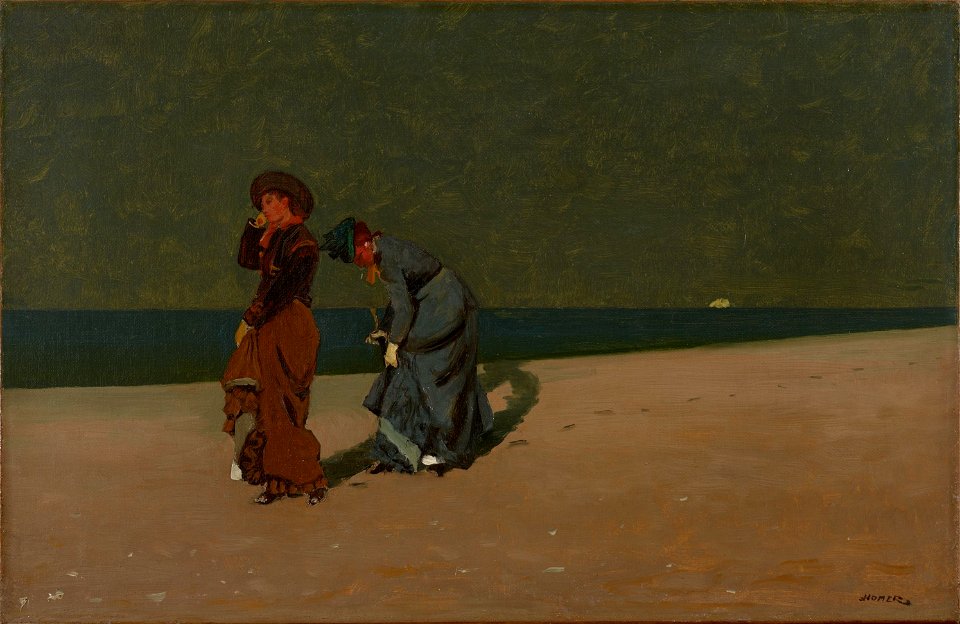 Winslow Homer - Evening on the Beach (1870s)