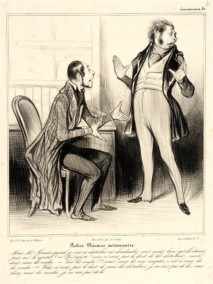 Honoré Daumier - Robert Macaire actionnaire