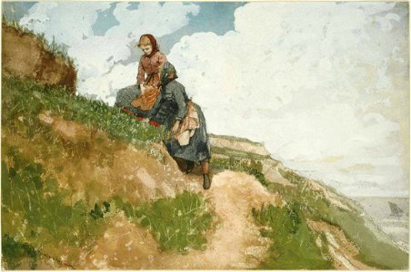 Winslow Homer - Girls on a Cliff (1881)