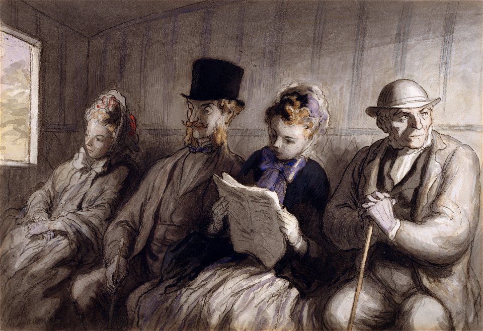 Honoré Daumier - The First Class Carriage - Walters 371225