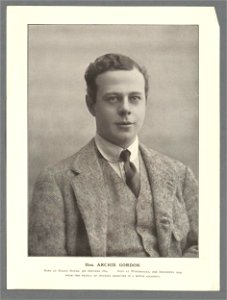 Hon. Archie Gordon born at Haddo House, 3rd October 1884 ; died at Winchester, 16th December 1909, from the result of injuries received in a motor accident (5449746)