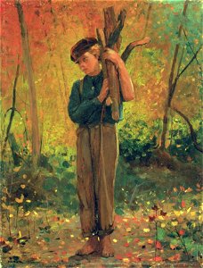 Winslow Homer - Boy Holding Logs (1873)