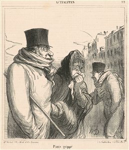 Honoré Daumier, Paris grippé 1 - National Gallery of Art. Free illustration for personal and commercial use.