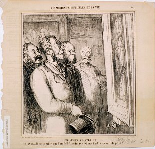 Honoré Daumier - Les Moments Difficiles de la Vie- Une visite à l'atelier - Google Art Project