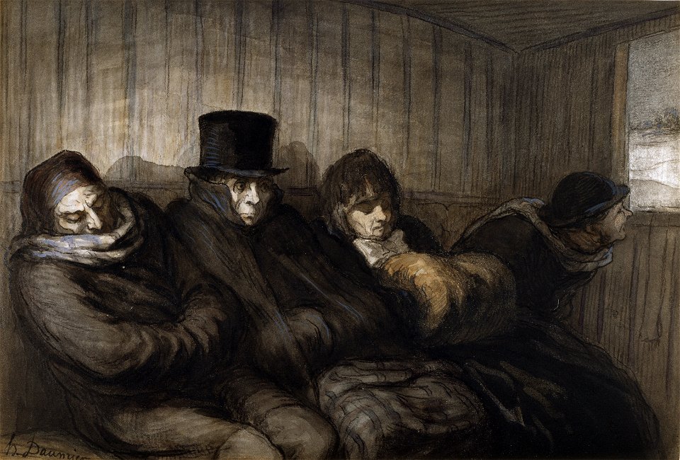 Honoré Daumier - The Second Class Carriage - Walters 371224