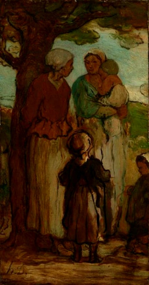 Honoré Daumier - Buren geroddel - hwm0107 - Museum Mesdag