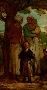 Honoré Daumier - Buren geroddel - hwm0107 - Museum Mesdag