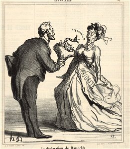 Honoré Daumier - Atualidades - A declaração de Damoclés