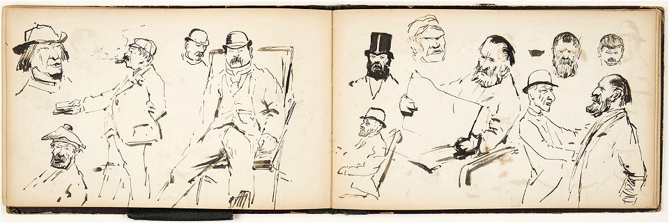 Horace Mann Livens - sketchbook of figure, character and subject studies - 15