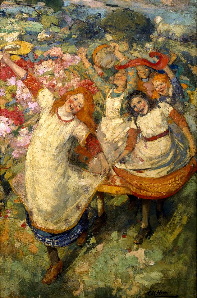 Edward Atkinson Hornel - The Dance of Spring (c.1891)