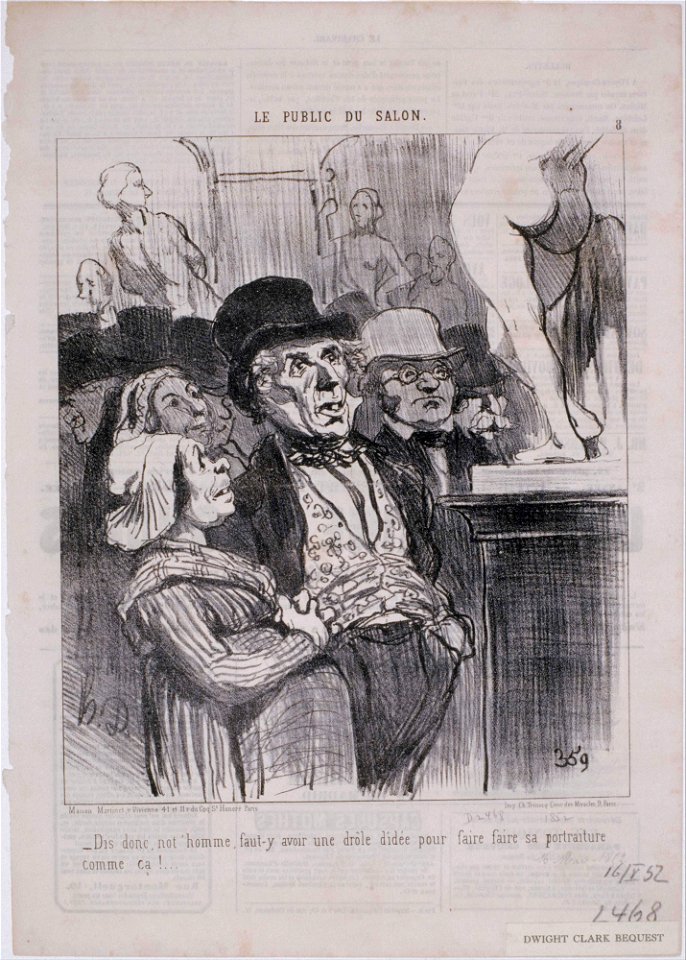 Honoré Daumier - Le Public du Salon- Dis donc, not'homme, faut-y... - Google Art Project