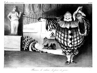Honoré Daumier - Lower the curtain, the farce is ended (Baissez le rideau, la farce est jouée) - plate 421 - Google Art Project. Free illustration for personal and commercial use.