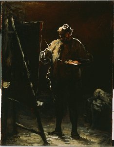 Honoré Daumier - The Painter at His Easel - Google Art Project. Free illustration for personal and commercial use.