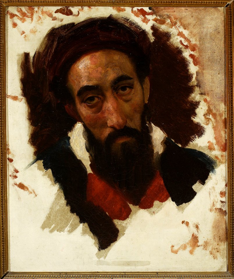 Horace Vernet - Study of a male head - M.Ob.459 - National Museum in Warsaw