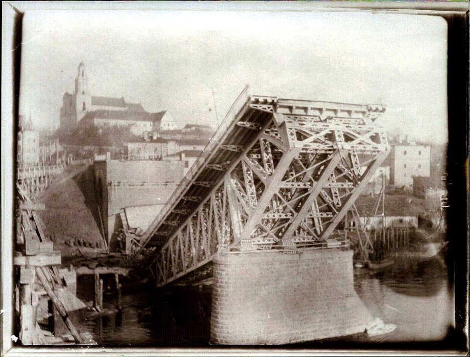 Horadnia, Nioman-Mastavaja, Stary most. Горадня, Нёман-Маставая, Стары мост (1915-18)