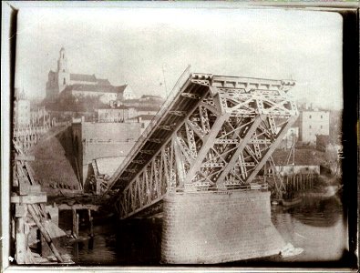 Horadnia, Nioman-Mastavaja, Stary most. Горадня, Нёман-Маставая, Стары мост (1915-18)