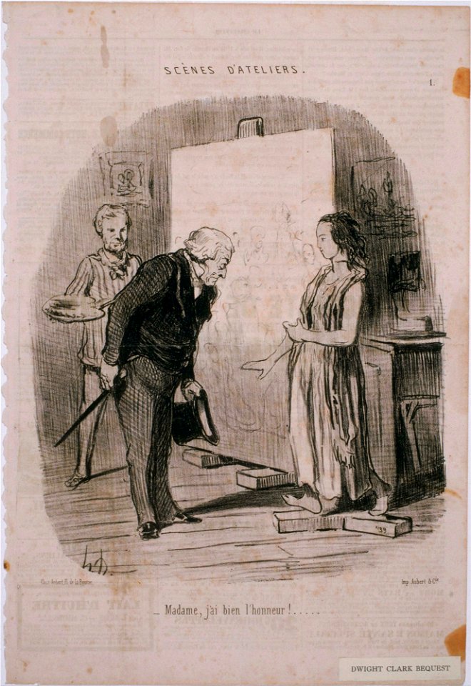 Honoré Daumier - Scènes d'Atelier- Madame, j'ai bien l'honneur!... - Google Art Project