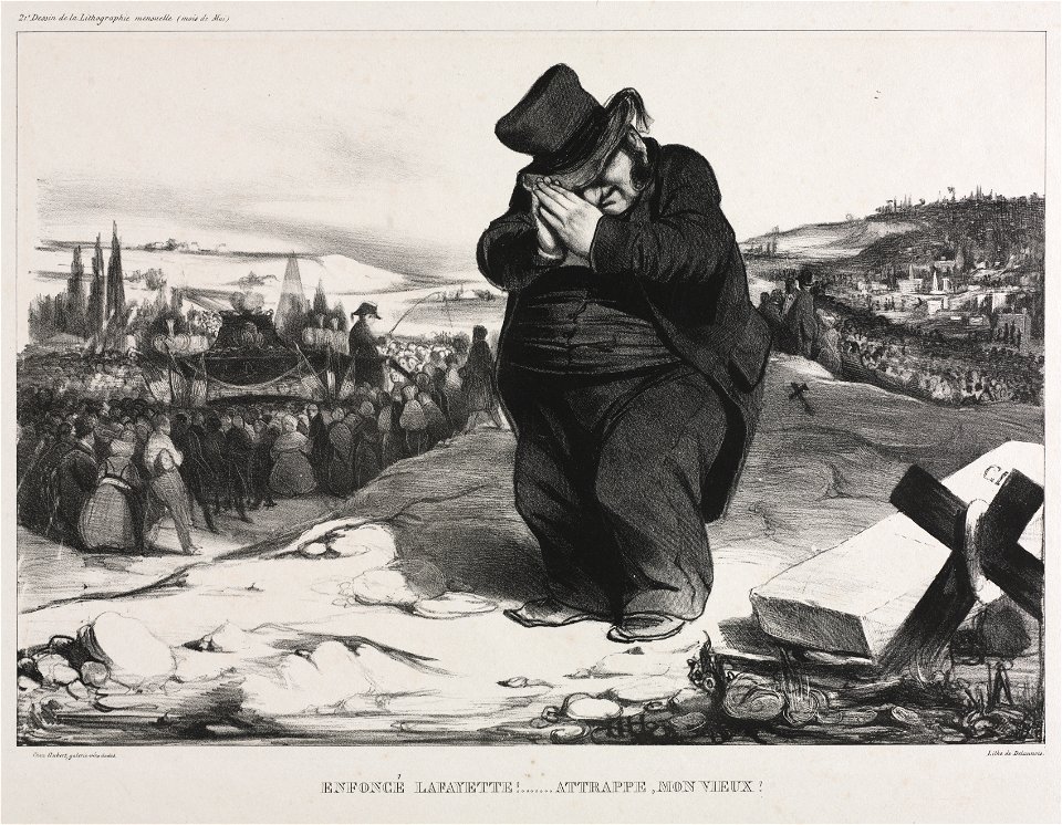 Honoré Daumier (French, 1808-1879), Aubert - The Monthly Association (plate 22), Failed Lafayette^ It Serves You Right, My Old Friend^ - 1960.21 - Cleveland Museum of Art