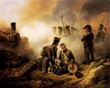 Horace Vernet - The Dog of the Regiment Wounded - WGA24746