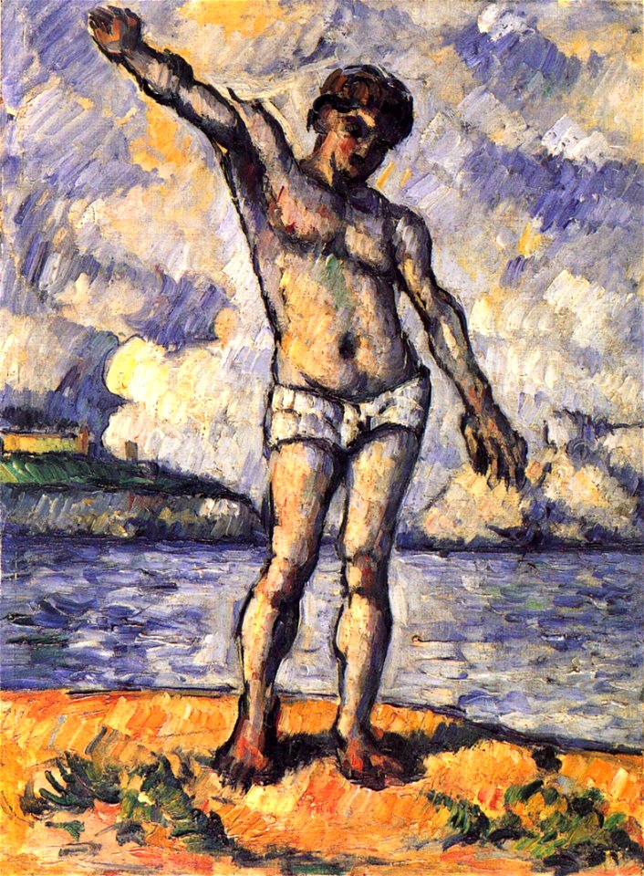 Homme debout, les bras étendus, par Paul Cézanne