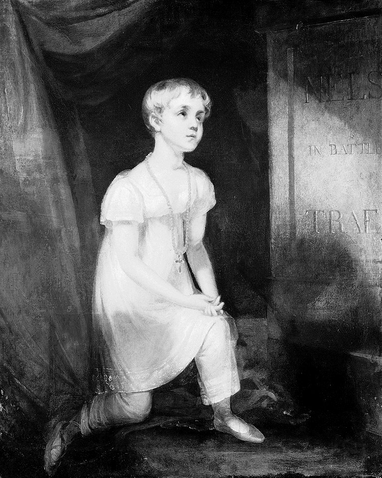 Horatia Nelson kneeling before her father's tomb RMG L6232