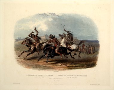 Horse racing of the Sioux indians 0030v. Free illustration for personal and commercial use.