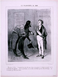 Honoré Daumier - Les Philantropes du Jour- Monsieur le Maire…De passage dans votre ville… - Google Art Project