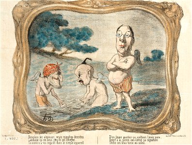 Honoré Daumier - Nymphes des alentours, venez nymphes discrètes...
