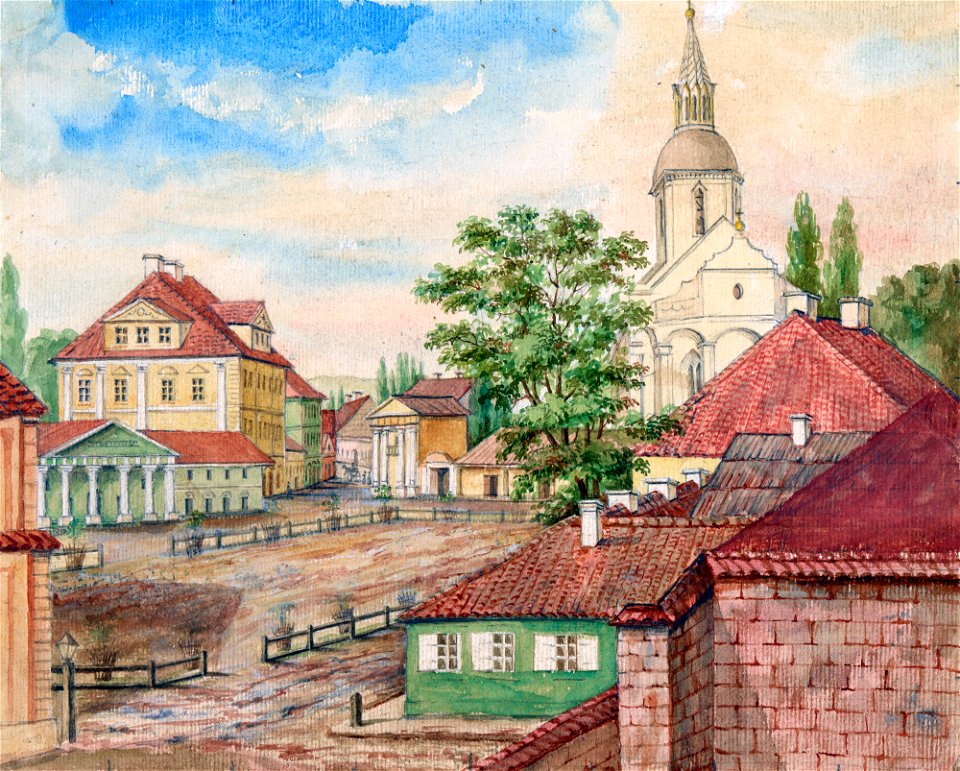 Horadnia, Stary Rynak, Fara Vitaŭta. Горадня, Стары Рынак, Фара Вітаўта (N. Orda, 1861-69)